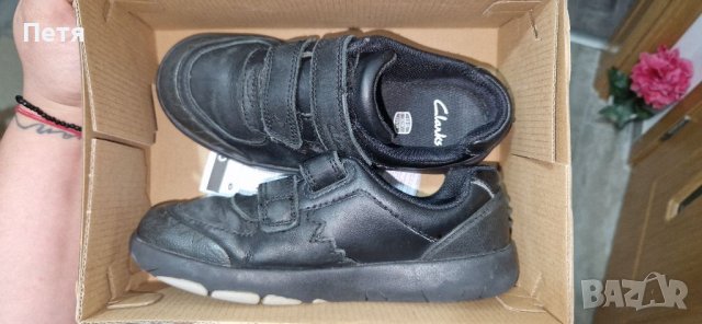Сникърси CLARKS – Rex Pace K 261470447 Black Leather , снимка 9 - Детски обувки - 41103341