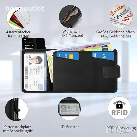 ПРОМОЦИЯ Компактен портфейл от естествена кожа и RFID защита TIMOXI RFID WALLET (X0019RSPX5), снимка 3 - Портфейли, портмонета - 50849955