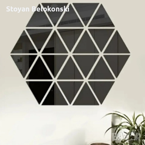 Огледални стикери за стена 32 броя – Лесен начин да преобразиш дома си с модерна елегантност, снимка 3 - Декорация за дома - 52850268