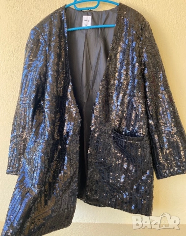 Сако с пайети — L/XL, снимка 9 - Сака - 53712823