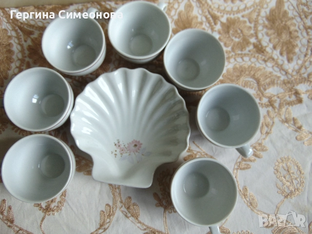 Чаши за кафе стар български порцелан, снимка 6 - Чаши - 52482689