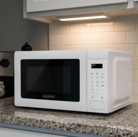 Микровълнова с грил Black+Decker BXMZ701E – 20L, 700W, дигитално управление, автоматични програми и , снимка 6 - Друга електроника - 51926292