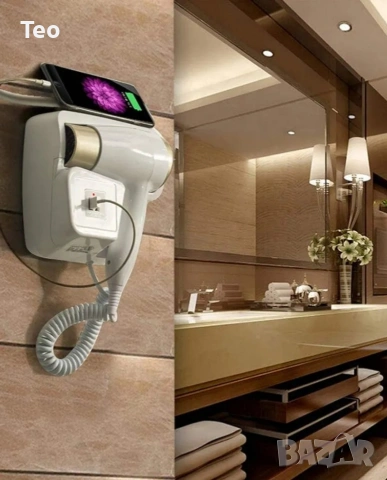 Стенен сешоар за баня , снимка 4 - Сешоари - 53212366