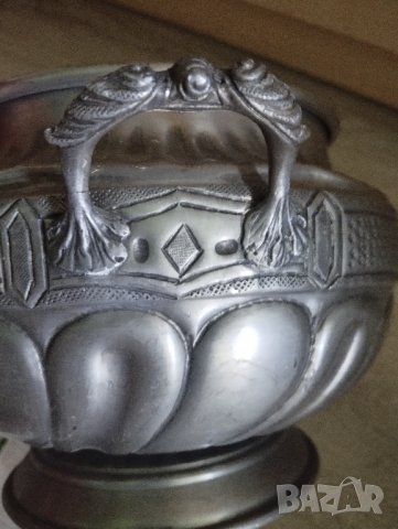 метална купа,кашпа саксия, снимка 3 - Антикварни и старинни предмети - 42350849