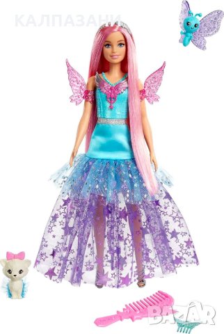 Barbie Doll HLC31 with Two Fairytale Pets and Fantasy Dress, Barbie “Malibu”, снимка 2 - Кукли - 41862588