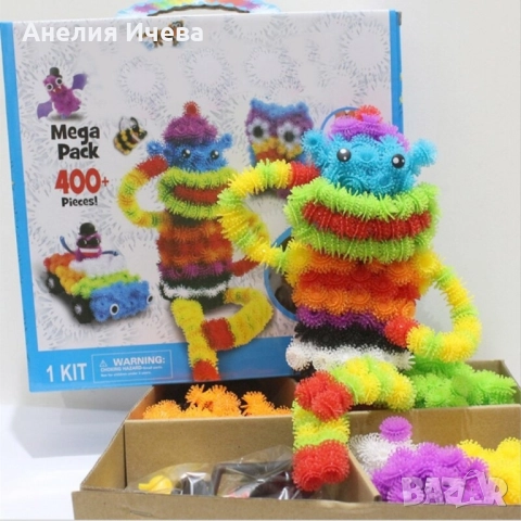Bunchems Конструктор/ 400 части, снимка 9 - Конструктори - 51551761