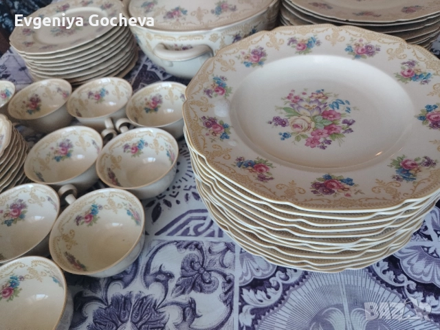 Heinrich Selb Колекционерски висококачествен баварски порцеланов серви, снимка 2 - Колекции - 51748498