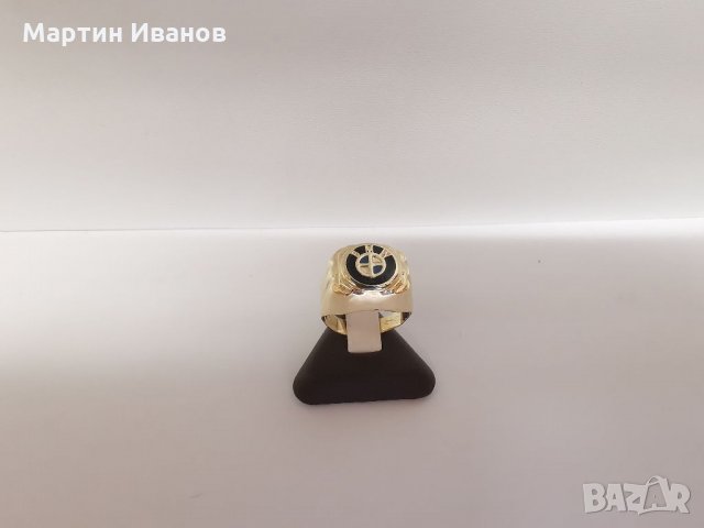 Златен мъжки пръстен BMW за кутре , снимка 2 - Пръстени - 35823519