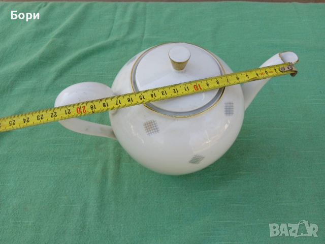 Немски класически порцеланов чайник, снимка 7 - Аксесоари за кухня - 36224398