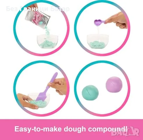 Нова играчка Barbie кукла с торта и животинче – Party Stars сет с изненади, снимка 4 - Кукли - 49876860