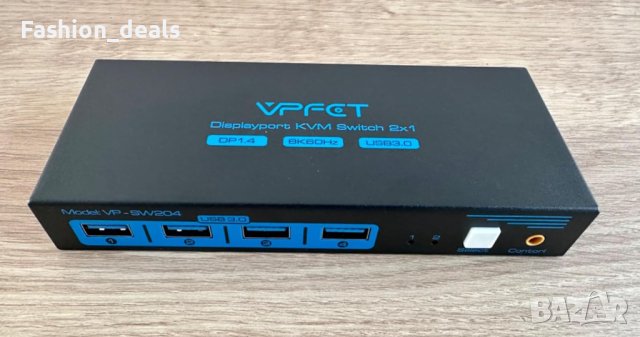 Нов превключвател USB 3.0 KVM за 2 компютъра 1 монитор и 4 USB 3.0 , снимка 8 - Друга електроника - 42427257