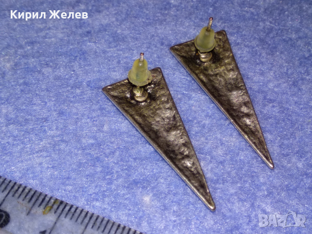 СКЪПОЦЕННИ ВИНТИДЖ АР ДЕКО МОДЕЛ ПОСРЕБРЕНИ МЕДНИ ОБЕЦИ с ФАСЕТИРАН ГРАНАТ КАМЪНИ 43304, снимка 16 - Обеци - 44661465