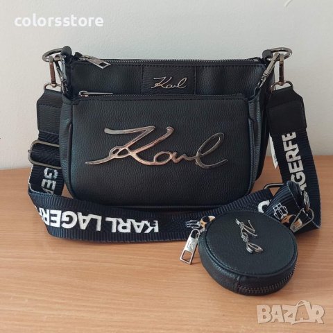 Черна чанта Karl Lagerfeld/3в1 код SG-Z126, снимка 4 - Чанти - 42277822