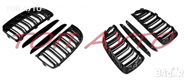 Двойни Бъбреци БМВ BMW E90 E91 Решетки Черен Гланц Лак М3 2005-2008, снимка 5 - Аксесоари и консумативи - 36297068