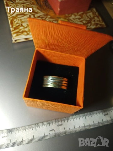 Мъжки сребърен пръстен на марката bvlgary , снимка 9 - Пръстени - 52906642