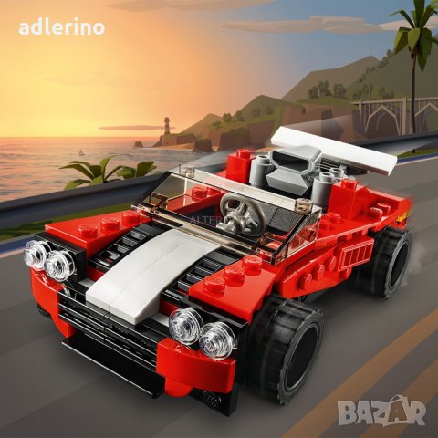 LEGO 31100 Creator Спортен автомобил, строителна играчка, конструктор ЛЕГО, 134 части, снимка 6 - Конструктори - 34401356