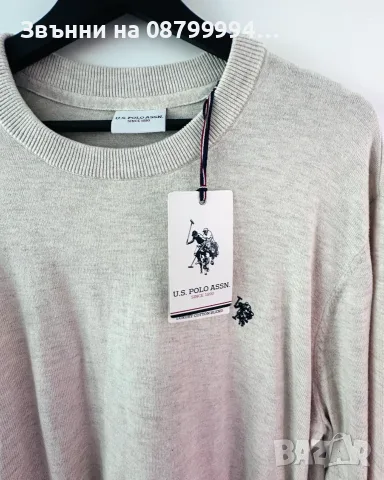 Мъжка Памучна Блуза Пуловер U.S. Polo ASSN, снимка 6 - Пуловери - 55770481