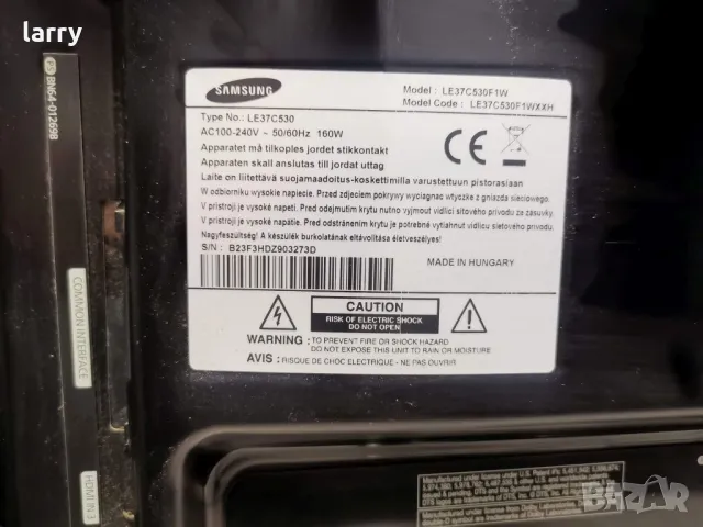 Телевизор Samsung LE37C530 на части