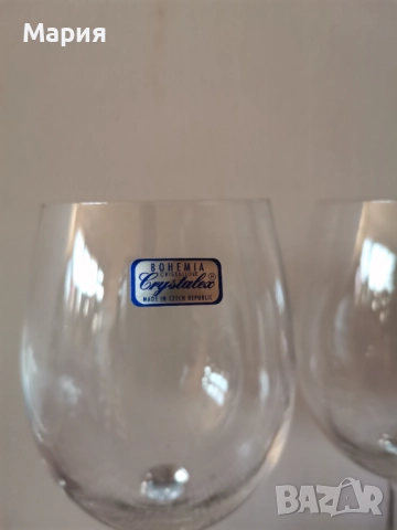 Bohemia Crystalline Crystalex Чаши за вино , снимка 4 - Сервизи - 52396723