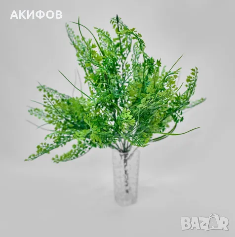 Изкуствена зелена аранжировка – Естествена свежест без поддръжка, снимка 2 - Градински цветя и растения - 50309533