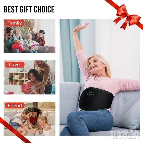 Масажен колан/ пояс с нагряване и вибрация за болки в гърба и кръста, снимка 8 - Масажори - 51719915