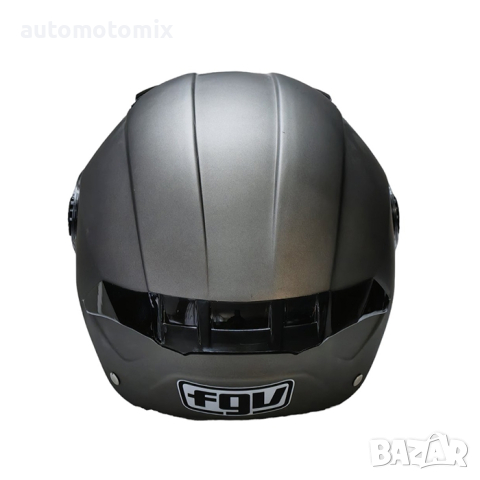 Каска за мотор с очила и визьор, Шлем за скутер, Сив графит- мат, снимка 3 - Аксесоари и консумативи - 44614268