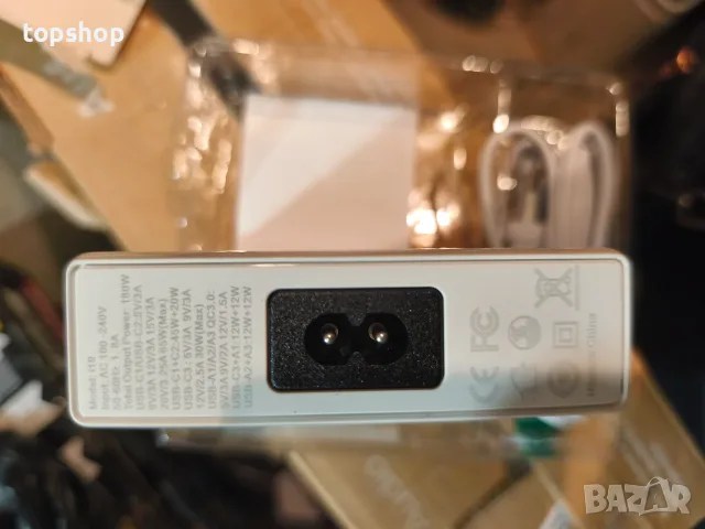 Чисто нова настолна зарядна станция 180W GaN с LCD дисплей и 6 порта  , снимка 9 - Оригинални зарядни - 55746560