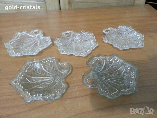 Стари стъклени чинийки за сладко, снимка 4 - Антикварни и старинни предмети - 36200705