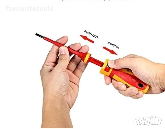 TOLSEN Industrial Комплект отвертки изолирани 1000 V, VDE и GS сертификати, 13 части, CrV стомана , снимка 10 - Отвертки - 37970990