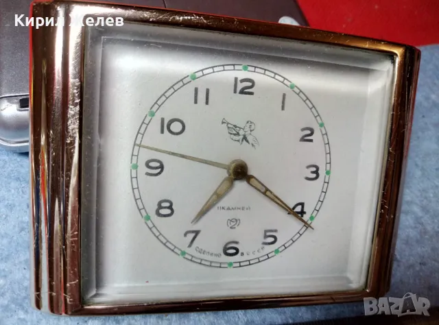 СЛАВА ДРУЖБА с ПИОНЕР 11 КАМЪКА Стар РУСКИ КОЛЕКЦИОНЕРСКИ МЕХАНИЧЕН БУДИЛНИК СДЕЛАНО в СССР 47761, снимка 8 - Антикварни и старинни предмети - 47656800