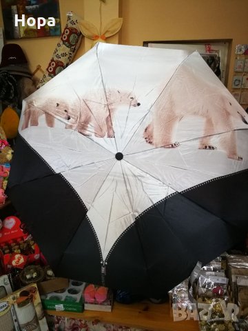 Луксозен сатенен чадър , снимка 2 - Други - 36003306