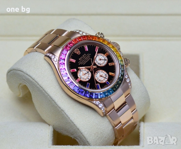 Rolex Daytona GOLD ROSE RAINBOW , снимка 3 - Мъжки - 40501582
