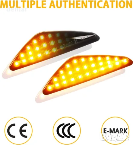 Asasytal LED динамичен мигач, Canbus CE E9 Съвместим с BMW X3 F25 X5 E70 X6 E71/E72 63137171008,2 бр, снимка 3 - Части - 47523393