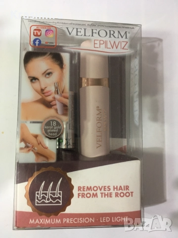 Velform Epilwiz - Епилатор за премахване на окосмяване по лицето+2 АА батерии Energizer  от Италия., снимка 2 - Козметични уреди - 52904344