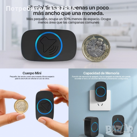 Висококачествен безжичен звънец — идеален за къща, апартамент, гараж, входна врата офис, снимка 9 - Други стоки за дома - 52579208