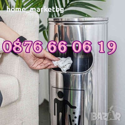 3 размера Външен пепелник, иноксов, кошче за боклук с пепелник, снимка 2 - Друго търговско оборудване - 44664903