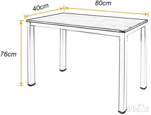 ПРОМОЦИЯ Трапезна маса / бюро AC3DW-8040, снимка 2 - Бюра - 42106630