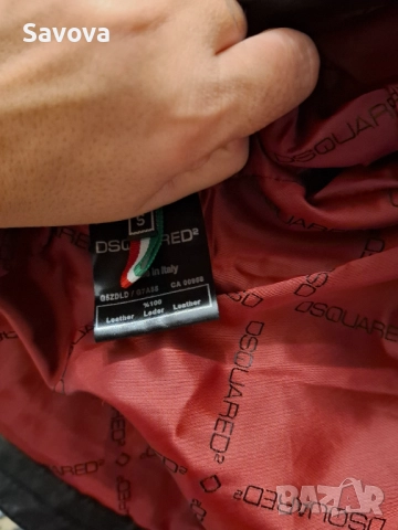 DSQuared2 кожено яке, снимка 11 - Якета - 52282312