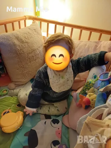 Дървена кошара за игра с матраче и обиколник и регулируемо ниво, снимка 4 - Кошарки - 48160044