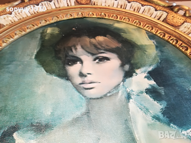 КАРТИНА КРАСИВА МАДАМА 70Х60СМ 0604221852, снимка 8 - Антикварни и старинни предмети - 36368464