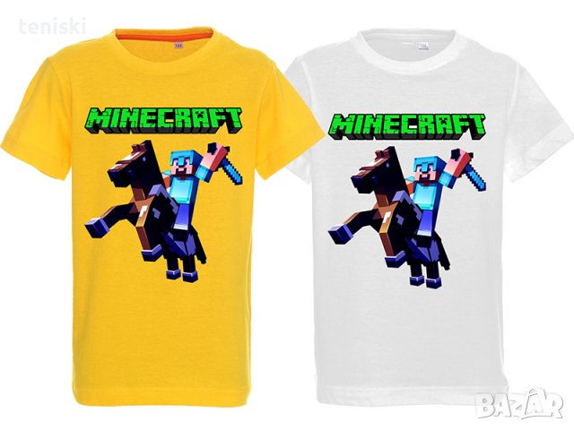 Тениски Minecraft 8 модела Всички размери и цветове, снимка 6 - Детски тениски и потници - 33189791