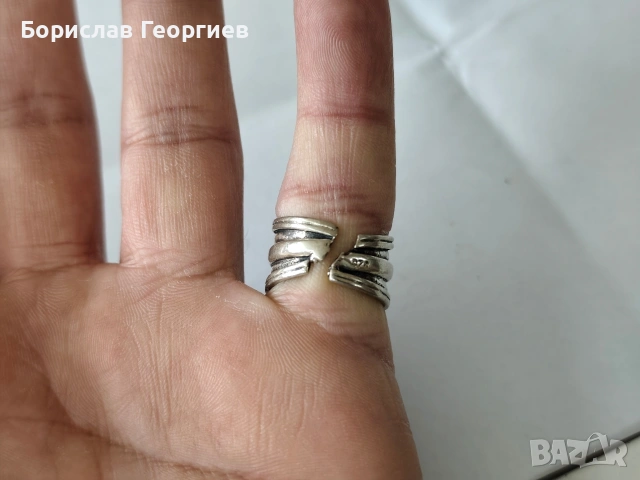 Сребърен пръстен с проба 925, снимка 6 - Пръстени - 53591110