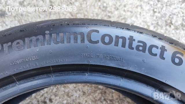 Летни гуми Continental Premium contact 6 на 6500 км,Дот 4624, размер 235/45/18, снимка 4 - Гуми и джанти - 52083507