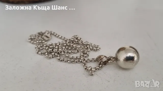 Сребърен синджир с висулка 8,90 грама , снимка 2 - Колиета, медальони, синджири - 47423321
