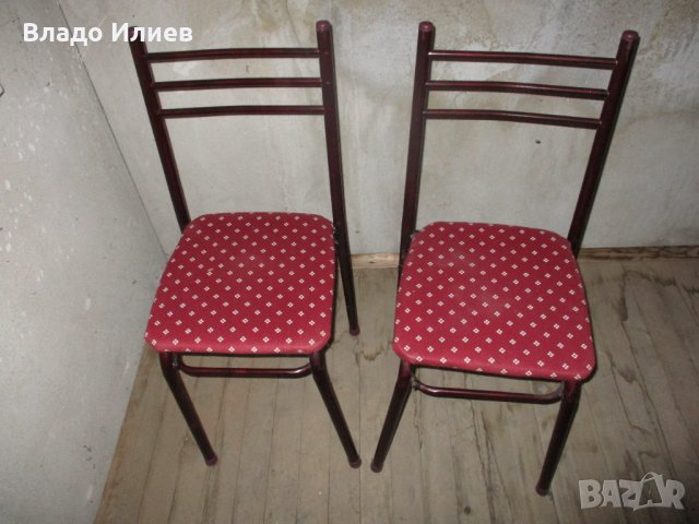 Столове  -4 дървени старинни и 2 метални-с дефекти  и подлежащи на ремонт, снимка 2 - Антикварни и старинни предмети - 34593711