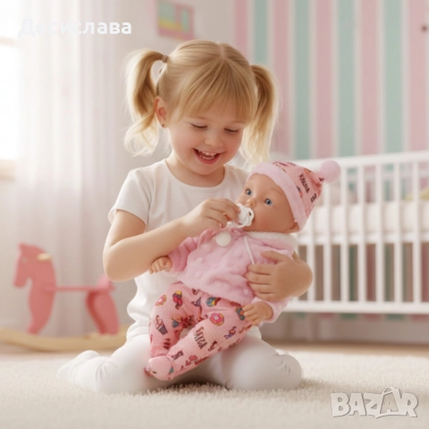 Кукла бебе със звук и зимни дрехи - 36 см - Перфектен подарък за празниците, снимка 2 - Кукли - 52886845
