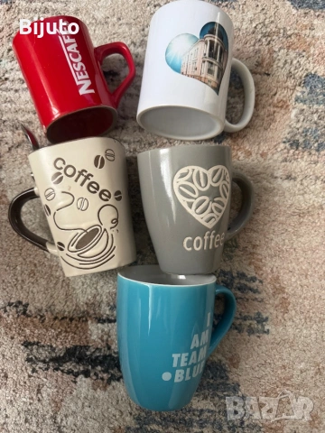 Чаши 5 бр порцеланови 3 евро