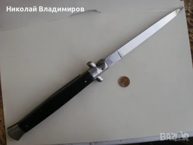 Голям 33,3 см. нож тип пеперуда италиански джобен , снимка 3 - Ножове - 49452829