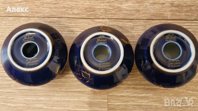 Lindner Kueps, Germany– Малки свещници кобалт. Нови!, снимка 8 - Антикварни и старинни предмети - 48156720