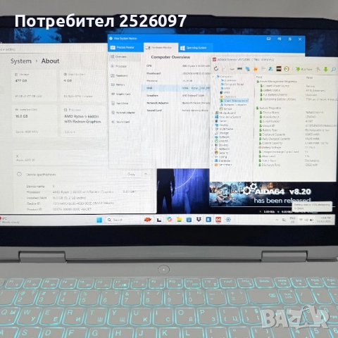 Lenovo Gaming 3/15,6” 120Hz IPS/Ryzen 5 6600H/RTX 3050/16GB DDR5/512GB, снимка 10 - Лаптопи за игри - 52824094